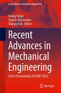 Enlarge image Cover: Recent Advances in Mechanical Engineering - Springer