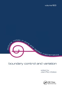 Enlarge image Cover: Boundary Control and Variation - CRC Press