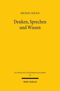 Abbildung von: Denken, Sprechen und Wissen - Mohr Siebeck