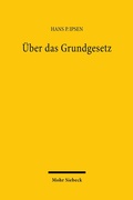 Abbildung von: Über das Grundgesetz - Mohr Siebeck