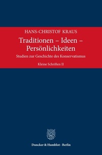 Abbildung von: Traditionen - Ideen - Persönlichkeiten - Duncker & Humblot