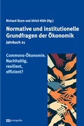 Cover: Commons &Ouml;konomie. Nachhaltig, resilient, effizient? - Metropolis