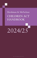 Cover: Hershman & McFarlane: Children Act Handbook 2024/25 - Bloomsbury Professional