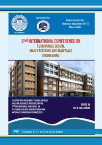 Enlarge image Cover: 2nd International Conference on Sustainable Design, Manufacturing and Materials Engineering - Trans Tech Publications Ltd