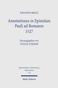 Cover: Annotationes in Epistolam Pauli ad Romanos 1527 - Mohr Siebeck