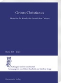 Bild: Oriens Christianus 106 (2023) - Harrassowitz Verlag