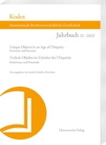 Cover: Kodex. Jahrbuch der Internationalen Buchwissenschaftlichen Gesellschaft 12 (2023) - Harrassowitz Verlag