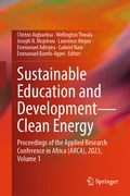 Cover: Sustainable Education and Development-Clean Energy - Springer