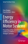 Cover: Energy Efficiency in Motor Systems - Springer