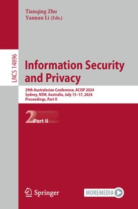 Enlarge image Cover: Information Security and Privacy - Springer