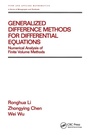 Cover: Generalized Difference Methods for Differential Equations - CRC Press