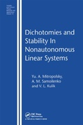 Cover: Dichotomies and Stability in Nonautonomous Linear Systems - CRC Press