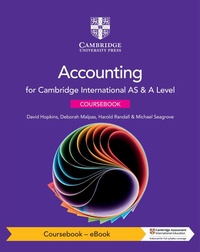 Enlarge image Cover: Cambridge International AS & A Level Accounting Coursebook - eBook - Cambridge University Press