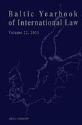 Cover: Baltic Yearbook of International Law, Volume 22 (2023) - Martinus Nijhoff