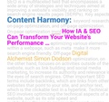 Cover: Content Harmony:  How IA & SEO Can Transform Your Website's Performance - Simon Dodson