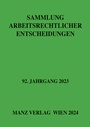 Cover: Sammlung arbeitsrechtlicher Entscheidungen - Manz