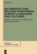 Cover: Palimpsests and Related Phenomena across Languages and Cultures - De Gruyter