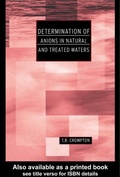 Cover: Determination of Anions in Natural and Treated Waters - CRC Press