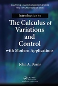 Cover: Introduction to the Calculus of Variations and Control with Modern Applications - Chapman and Hall