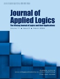 Cover: Journal of Applied Logics, Volume 11, Number 2, March 2024 - College Publications