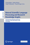 Cover: Natural Scientific Language Processing and Research Knowledge Graphs - Springer