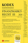 Cover: Kodex Finanzmarktrecht Band III 2024 - LexisNexis Verlag ARD ORAC GmbH