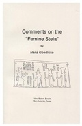 Cover: Comments on the 'Famine Stela' - Van Siclen Books