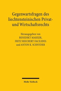 Abbildung von: Gegenwartsfragen des liechtensteinischen Privat- und Wirtschaftsrechts - Mohr Siebeck