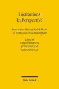 Bild: Institutions in Perspective - Mohr Siebeck