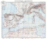 Abbildung von: LUFTKRIEG - Luft-Navigationskarte: Westliches Mittelmeer 1941 (Plano) - Verlag Rockstuhl