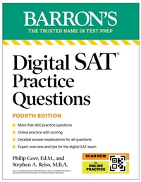 Enlarge image Cover: Digital SAT Practice Questions, Fourth Edition: More than 800 Questions for Digital SAT Prep 2025 + Tips + Online Practice - Kaplan Publishing