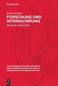 Cover: Forschung und Intensivierung - De Gruyter