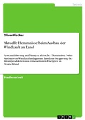 Cover: Aktuelle Hemmnisse beim Ausbau der Windkraft an Land - GRIN Verlag