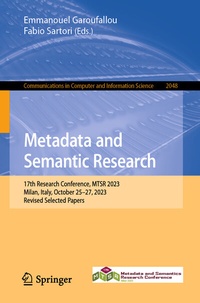 Abbildung von: Metadata and Semantic Research - Springer