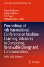 Cover: Proceedings of 4th International Conference on Machine Learning, Advances in Computing, Renewable Energy and Communication - Springer