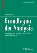 Cover: Grundlagen der Analysis - Birkh&auml;user