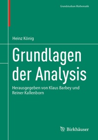 Enlarge image Cover: Grundlagen der Analysis - Birkhäuser