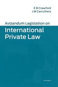 Bild: Avizandum Legislation on International Private Law - Edinburgh University Press