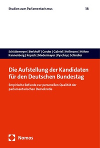 Abbildung von: Die Aufstellung der Kandidaten für den Deutschen Bundestag - Nomos
