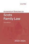 Cover: Avizandum Statutes on Scots Family Law - Edinburgh University Press