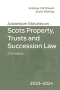 Cover: Avizandum Statutes on Scots Property, Trusts & Succession Law - Edinburgh University Press