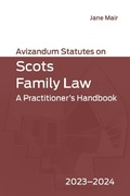 Cover: Avizandum Statutes on Scots Family Law - Edinburgh University Press