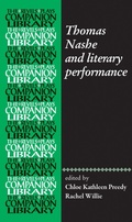 Cover: Thomas Nashe and Literary Performance - Manchester University Press