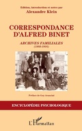 Cover: Correspondance d'Alfred Binet - Editions L'Harmattan