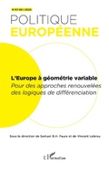 Cover: L'Europe &agrave; g&eacute;om&eacute;trie variable - Editions L'Harmattan