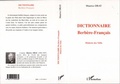 Cover: DICTIONNAIRE BERB&Egrave;RE-FRAN&Ccedil;AIS - Editions L'Harmattan