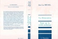 Cover: La distanciation - Editions L'Harmattan