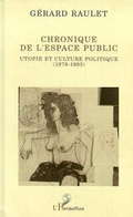 Cover: Chronique de l'espace public - Editions L'Harmattan