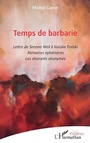 Cover: Temps de barbarie - Editions L'Harmattan