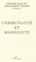 Cover: Communaut&eacute; et modernit&eacute; - Editions L'Harmattan